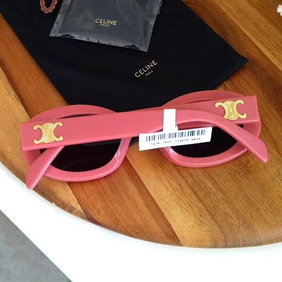 Celine’s Triomphe sunglasses pink🔥NWT🔥NEVER USED! ZERO SCRATCHES!A+ - Picture 3 of 17